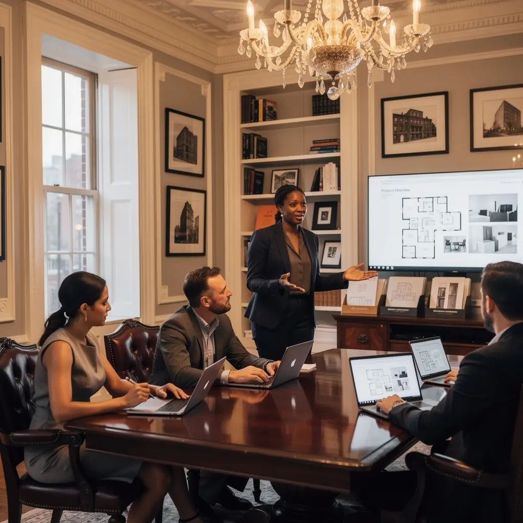 Стена с оригинальными знаками, указывающими на направления.