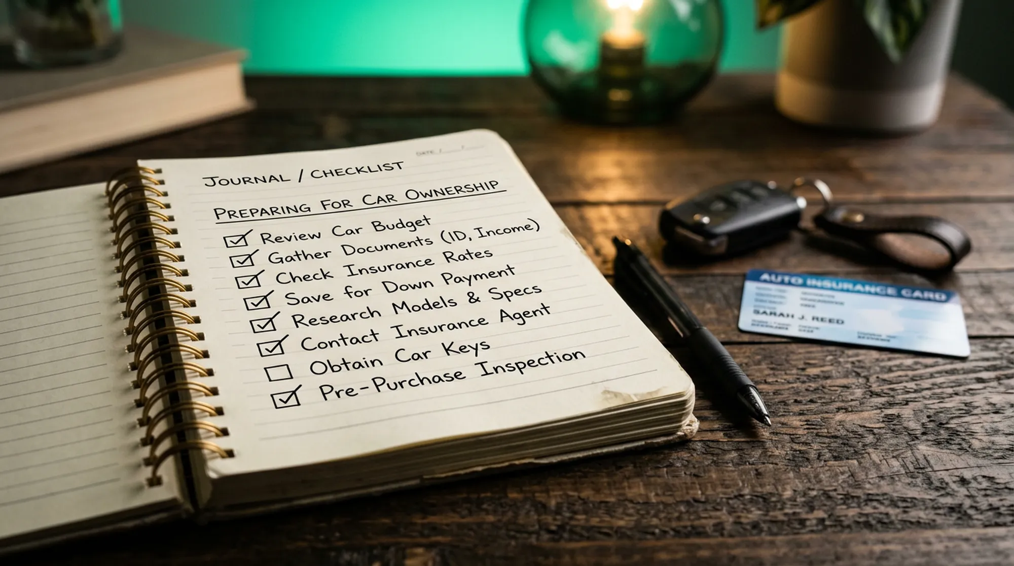 Lista kontrolna i dokumenty na stole